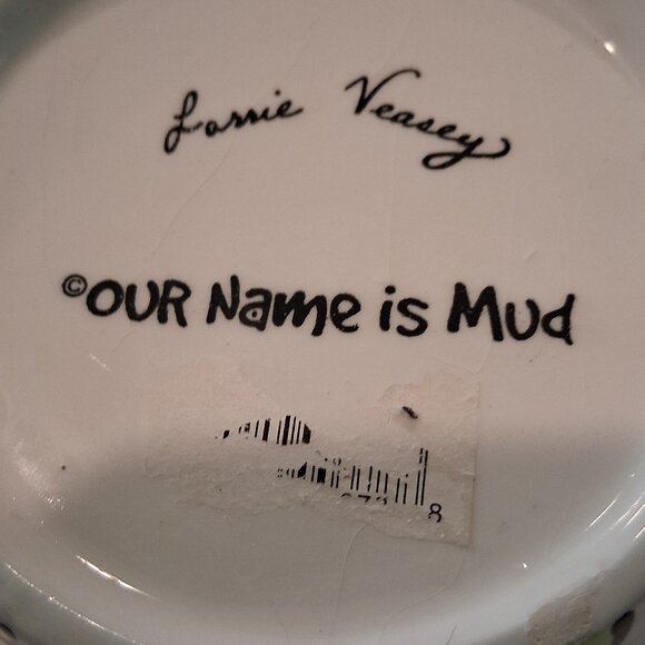 Lorrie Veasey Our Name is Mud Purple Paisley Feline Groovy Bowl - Picture 7 of 14